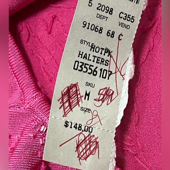 🔴 SOLD NWT! Lillie Rubin Hot Pink Halter Top - Picture 6 of 7
